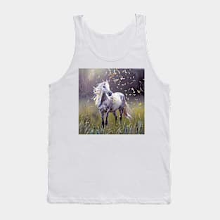 horse and leaves Tank Top